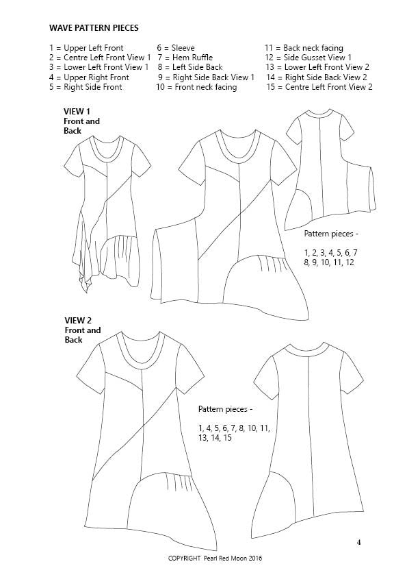 WAVE, womens PDF sewing pattern