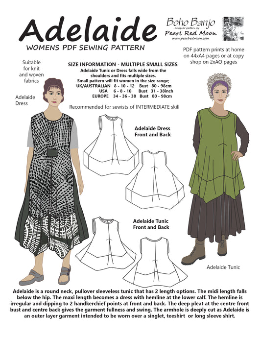 Adelaide (Small sizes) PDF sewing pattern